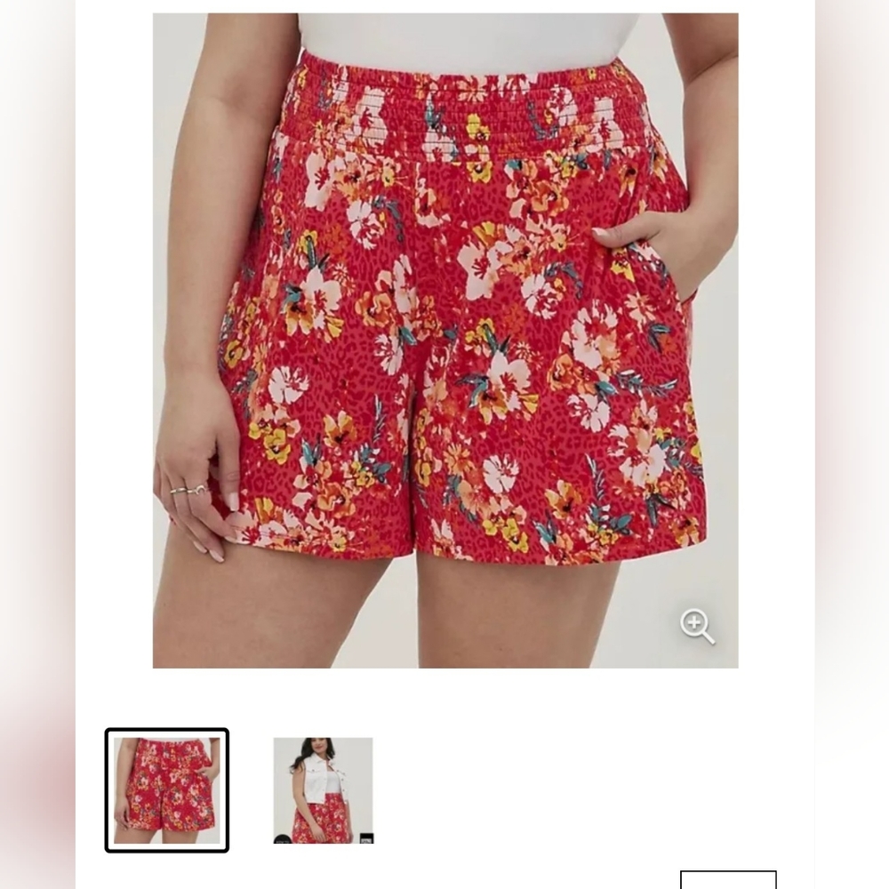 Torrid shorts 1x pull-on floral NWT